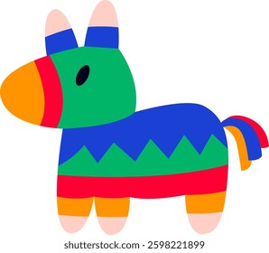 Cinco de Mayo Burro Pinata Cartoon Colored Clipart