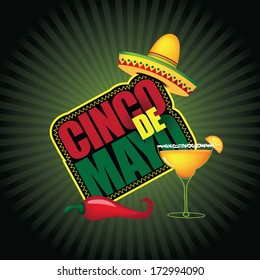 Cinco De Mayo burst. EPS 10 vector, grouped for easy editing. No open shapes or paths.