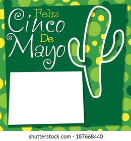 Cinco De Mayo cactus card in vector format.