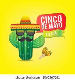 Cinco De Mayo with Cactus Character Template Design