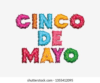 cinco de mayo card with font colors