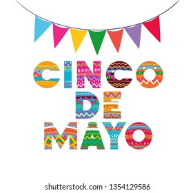 cinco de mayo card with garlands