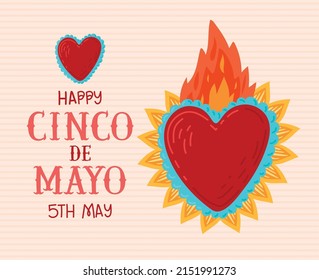 cinco de mayo card with heart