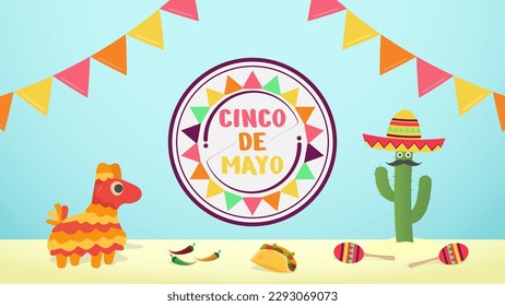 Cinco de Mayo celebration background. Cinco de Mayo vector illustration.