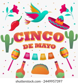 cinco de mayo celebration illustration vector design