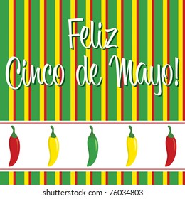 Cinco de Mayo chili pepper greeting cards in vector format.