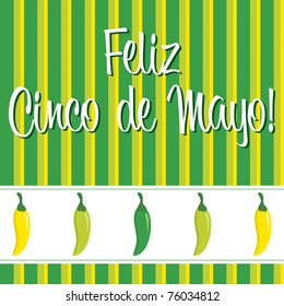 Cinco de Mayo chili pepper greeting cards in vector format.