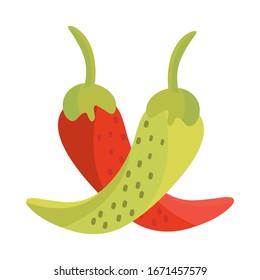 cinco de mayo chili peppers spicy food vector illustration