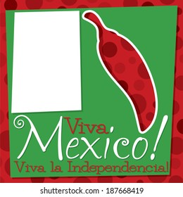 Cinco De Mayo chilli card in vector format.