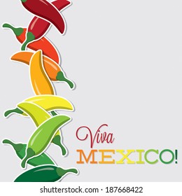 Cinco De Mayo chilli card in vector format.