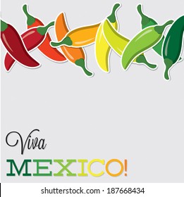 Cinco De Mayo chilli card in vector format.