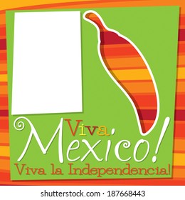 Cinco De Mayo chilli card in vector format.