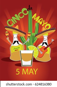 Cinco De Mayo coaster design, poster, flier, signage, party invitation