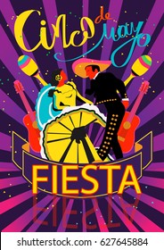 Cinco De Mayo coaster design, poster, flier, signage, party invitation