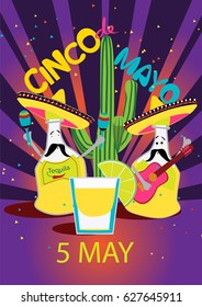 Cinco De Mayo coaster design, poster, flier, signage, party invitation