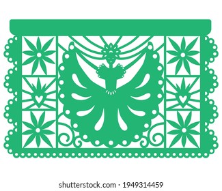 Cinco de Mayo, farbiger mexicanischer Perforationsbanner auf Papeln