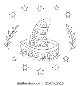 Cinco de mayo coloring pages traditional black and white line art for kids and adults