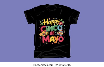 cinco de mayo day graphic typography tshirt design 