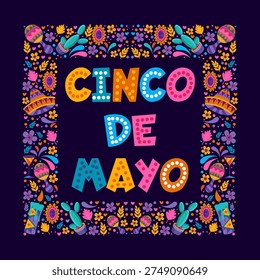 cinco de mayo with decorative background for social media feeds