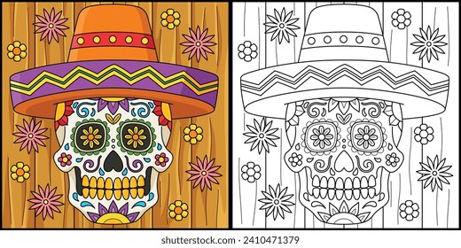 Cinco de Mayo Dia de los Muertos Illustration