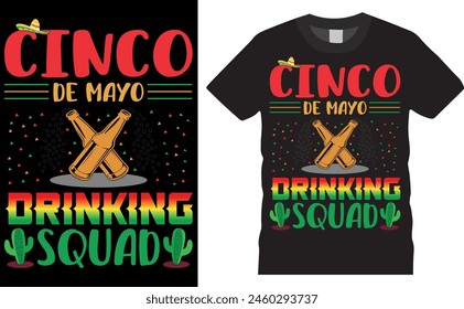 Cinco de Mayo Trinkkader .cinco de mayo Vektorgrafik Typografie Grafische bereit buntes T-Shirt Design.T-Shirts für Mode, Druck, Poster, Banner, Geschenk, verwendet für Aufkleber.