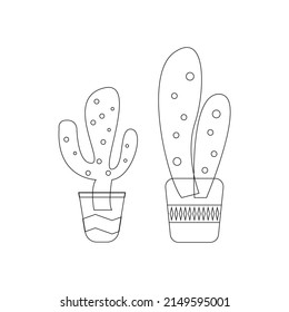 Cinco de Mayo Elements and Characters Coloring Book Pages Vector