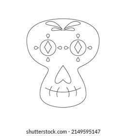 Cinco de Mayo Elements and Characters Coloring Book Pages Vector