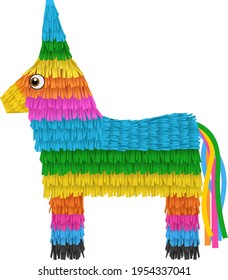 cinco de mayo elements. isolated pinata donkey. 