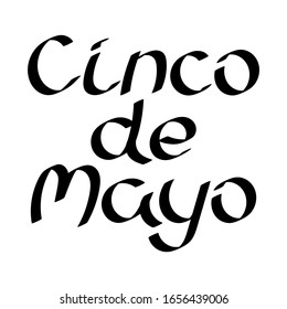 Cinco de Mayo, federal holiday in Mexico. May 5. Vector hand drawn lettering.