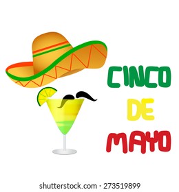 Cinco de Mayo. Feliz. Viva Mexico. Day victory at Puebla, Mexico Independence Day,traditional for make your menu, put font, type, typography