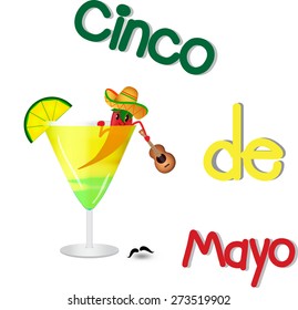 Cinco de Mayo. Feliz. Viva Mexico. Day victory at Puebla, Mexico Independence Day,traditional to make your menu, put font, type, typography