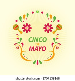 cinco de mayo festival card illustration vektor