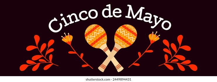 Cinco de Mayo festive poster. Holiday in Mexico. Colorful design poster. Vector illustration. 