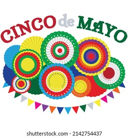 Cinco de Mayo fiesta banner. May, 5- Mexican federal holiday poster. Vector illustration isolated on white background.