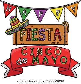 Cinco de Mayo Fiesta Cartoon Colored Clipart 