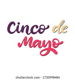 Cinco de Mayo Fiesta festival vector illustration. May 5, holiday in Mexico. Banner, party poster design with lettering. Hand drawn phrase.