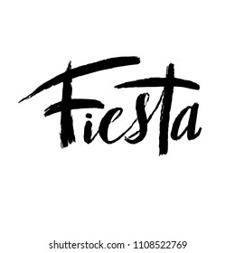 Cinco de Mayo Fiesta hand drawn lettering in grunge style. Mexican holiday, Fiesta party, carnival. For poster, banner, logo, icon,greeting card
