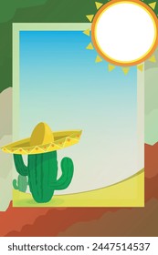 Cinco de Mayo fiesta party vector banner of Mexican holiday. Mexico sombrero hat and cactuses