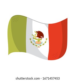 cinco de mayo flag national mexican symbol vector illustration