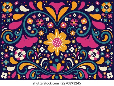 cinco de mayo floral background