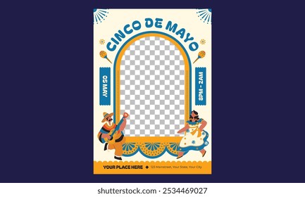 Cinco de maio Flyer. Ilustração para banner, folheto, convite, cartaz