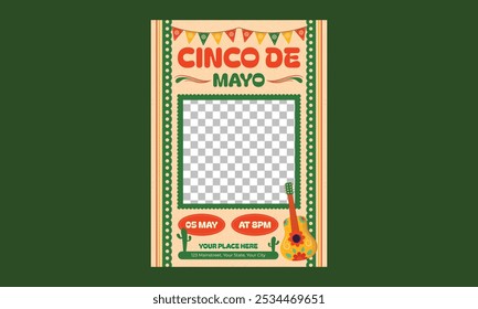 Cinco De Mayo Flyer. Illustration for Banner, Flyer, Invitation, Brochure, Poster