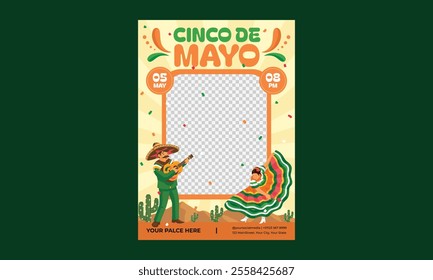 Cinco De Mayo Flyer. Mexican Fiesta, Mexican Menu restaurant, Cinco de Mayo invitation