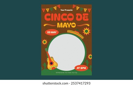 Cinco de maio Flyer. Ilustração vetorial