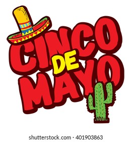Cinco De Mayo hand drawn lettering design