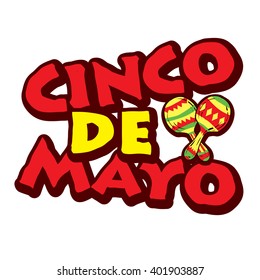 Cinco De Mayo hand drawn lettering design