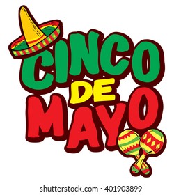 Cinco De Mayo hand drawn lettering design