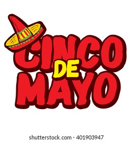 Cinco De Mayo hand drawn lettering design