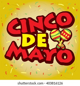 Cinco De Mayo hand drawn lettering design