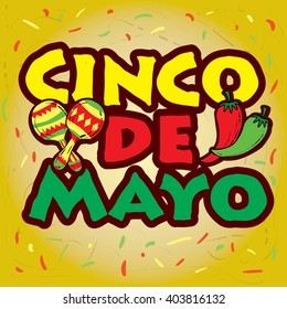 Cinco De Mayo hand drawn lettering design
